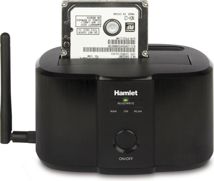 Productafbeelding Hamlet Wi-Fi dockingstation voor 2,5" of 3,5" sata harde schijven (1 Havens)