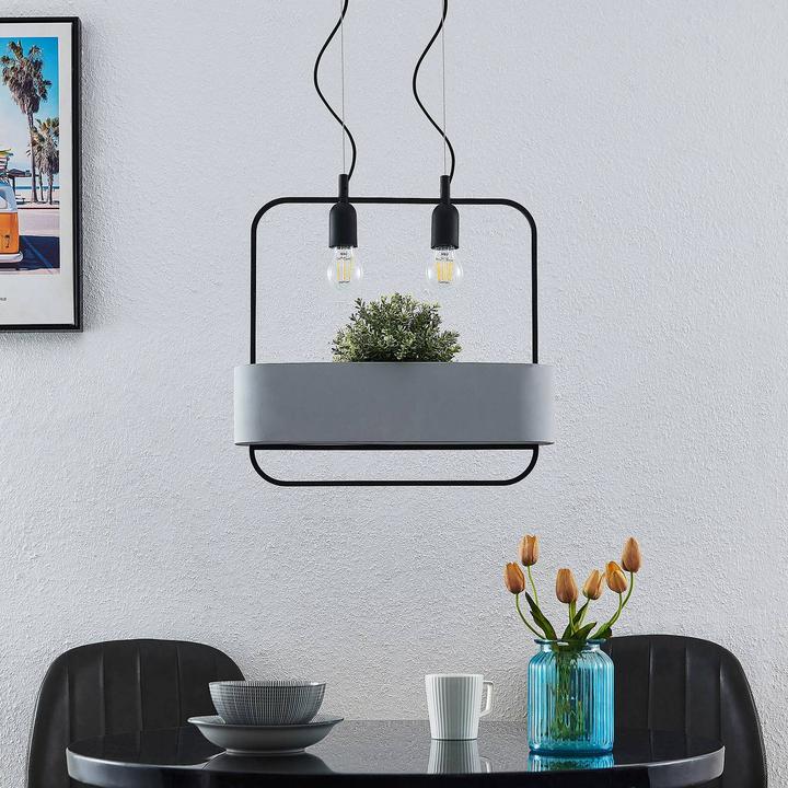 Produktbild Lucande Teona Pendelleuchte Black/Grey (E27)