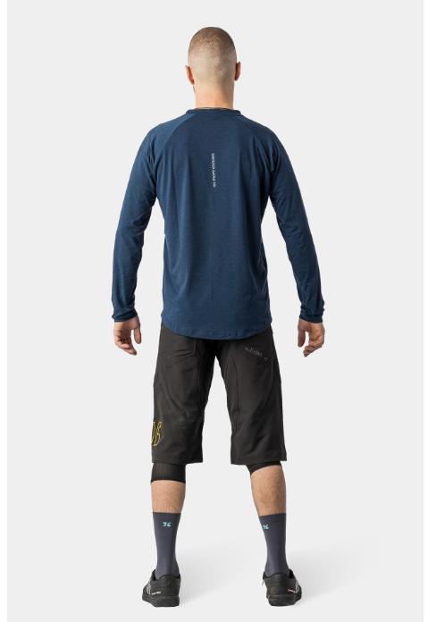 Immagine prodotto dirtlej Maglia a maniche lunghe Mountee drirelease® Merino, blu, L (L)
