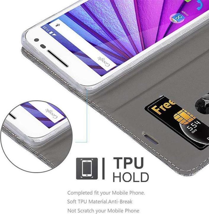 Produktbild Cadorabo Book Jeans Optik Cover (Motorola Moto G30)
