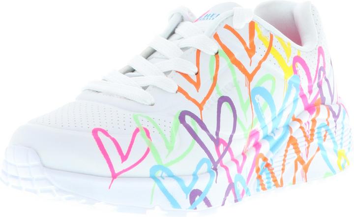 Produktbild Skechers 314064L/WMN Uno Lite-Spread The Love Kinder Mädchen Damen Sneaker Turnschuhe weiss/bunt/neon (32)