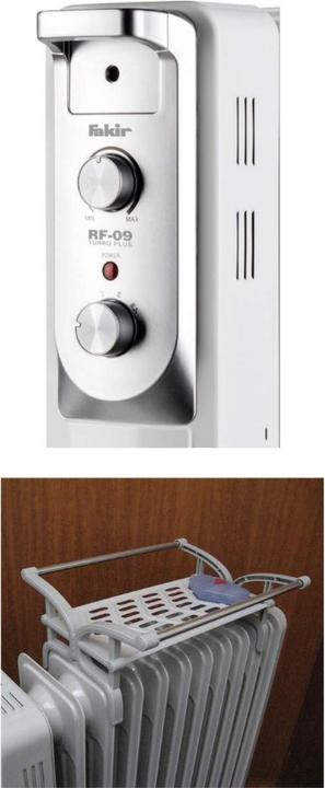 Actual product image Fakir RF 09 TURBO PLUS Oil Space Heater Indoor Grey 2300 W (2300 W)