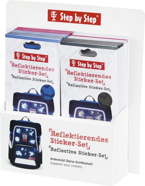 Actual product image Step by Step Display for reflective sticker sets