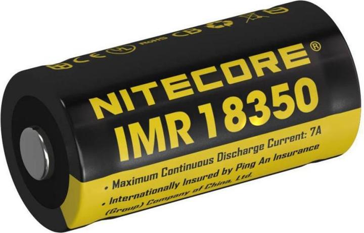 Actual product image Nitecore 18350 Li-Ion IMR Akku