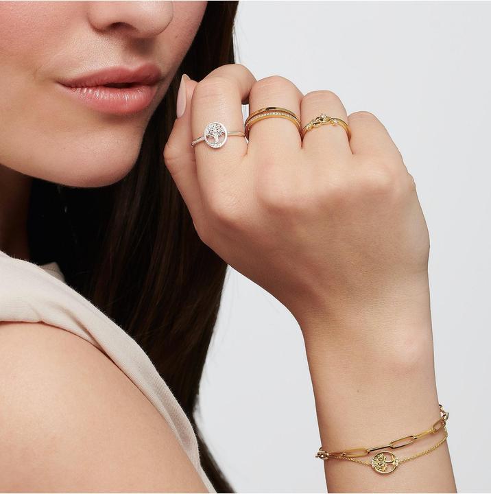 Immagine prodotto Thomas Sabo Bracciale albero dell'amore (19 cm, Argento 925, con 6 zirconi bianchi)