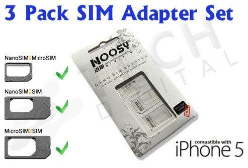 Actual product image Hermex Nano and micro SIM adapter set of 3