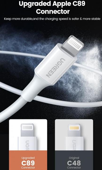 Produktbild Ugreen Lightning zu USB-A 2.0 Kabel (2 m, USB 2.0)