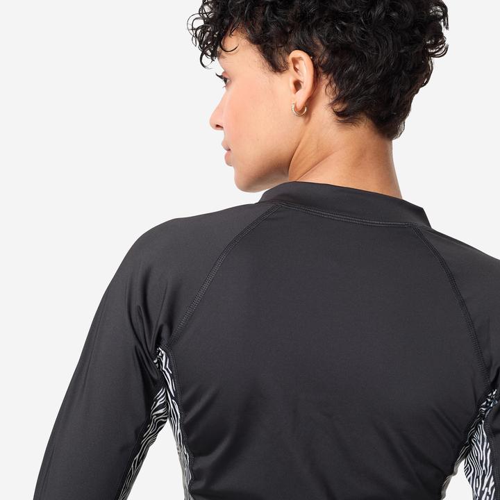 Image du produit Nabaiji Tee shirt manches longues zippé aquagym aquabike Femme - Phoebe noir (38)