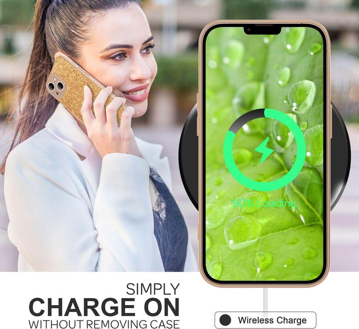 Actual product image Nalia Cork cover with silicone frame (Apple iPhone 14 Plus)