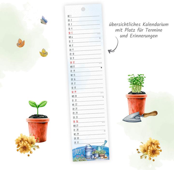 Produktbild Streifenkalender Mini Gartenzau (Harter Einband, Deutsch)