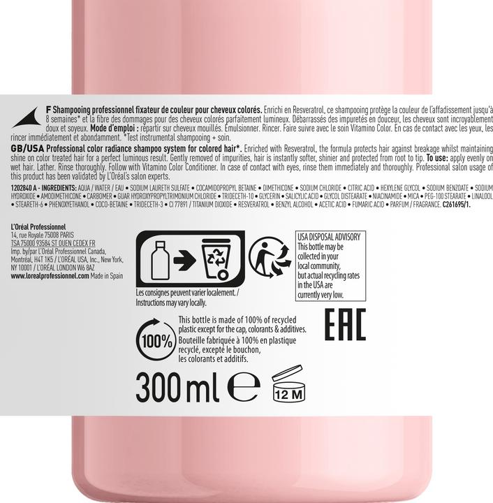 Produktbild L'Oréal Professionnel Serie Expert Vitamino Color (300 ml, Flüssiges Shampoo)