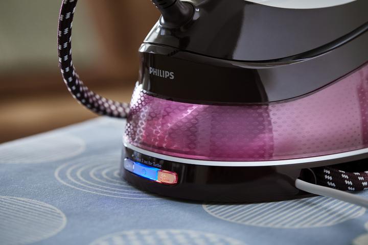 Actual product image Philips GC7842/40 Steam Ironing Station SteamGlide Plus Sole Purple (2400 W, 400 g/min)