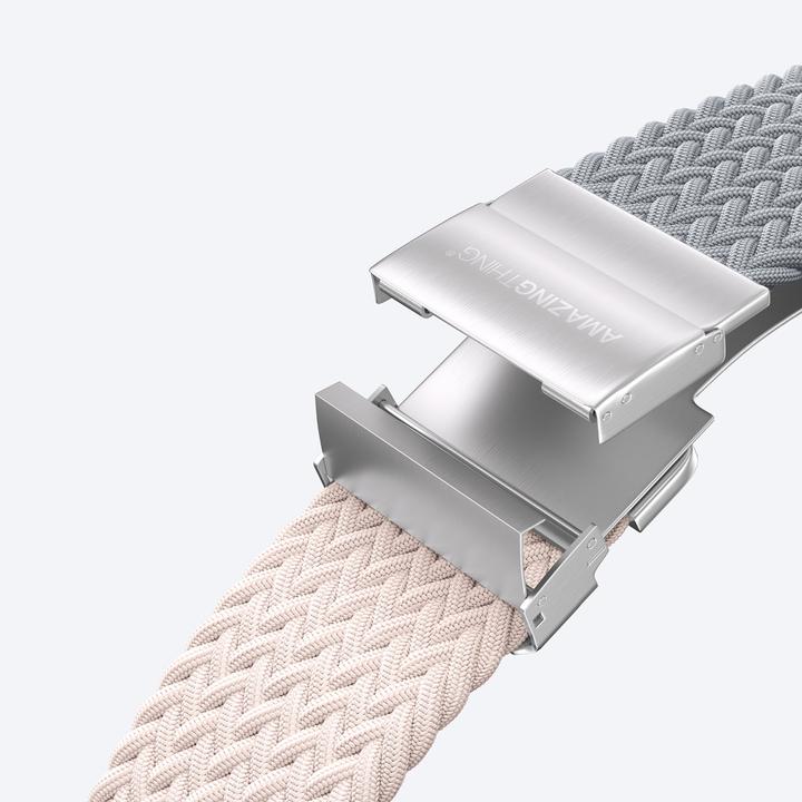 Produktbild Amazingthing 2er-Set Blend Band für Apple Watch 45/46/49 mm - Pink-Grau/Pink (Edelstahl, Nylon)