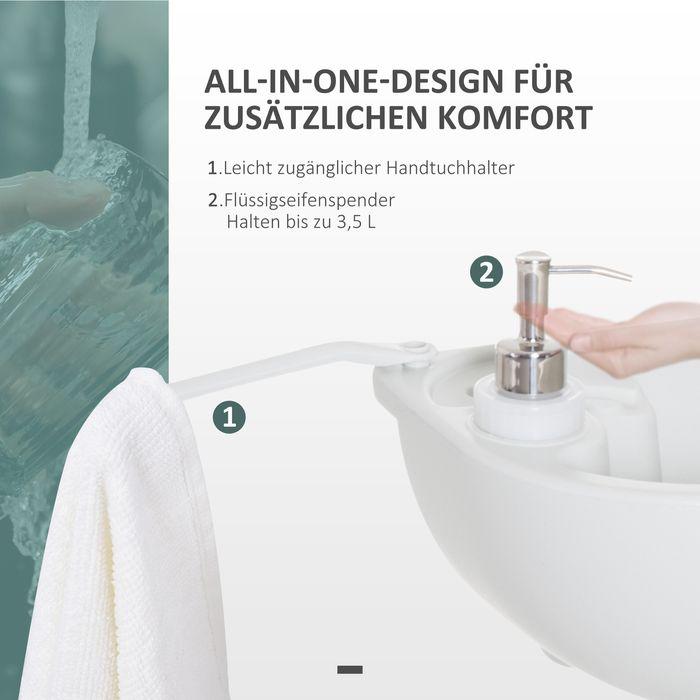 Produktbild Swisshandel24 Camping Waschbecken, 17L Handwaschbecken, Grau 83x50x103 cm