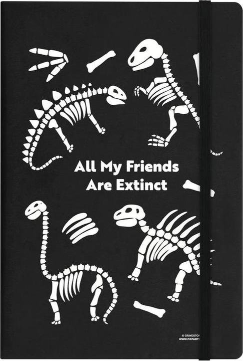 Produktbild Grindstore Notizbuch All My Friends Are Extinct DinosaurierSkelett A5 (A5, Liniert, Harter Einband)