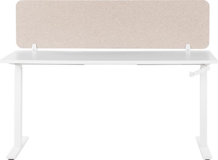 Produktbild Beliani Schreibtischtrennwand beige 160 x 40 cm WALLY (160 x 40 cm)