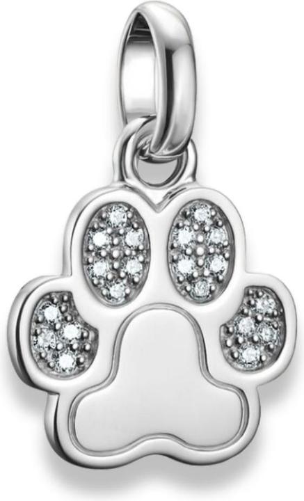 Thomas Sabo Charm-Anhänger Pfote mit Steinen Connect Silber (Sterling Silber 925)