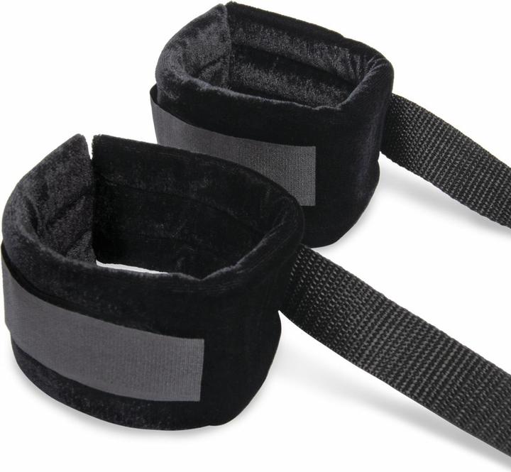 Actual product image Lux Fetish 4 PC Bondage Bed Strap & Flogger Kit