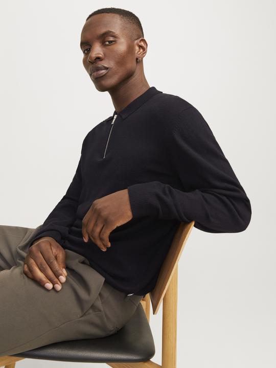 Actual product image Jack & Jones Jjeemil Knit Polo Half Zip Ls Noos (XL)