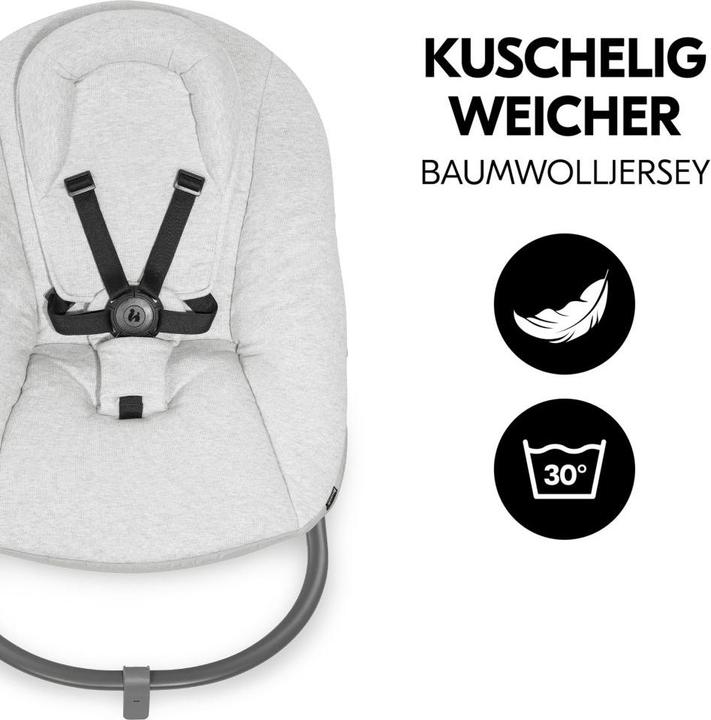 Actual product image Hauck Highchairs Alpha Plus Grey 4-piece Newbornset Light Grey - (Highchair)