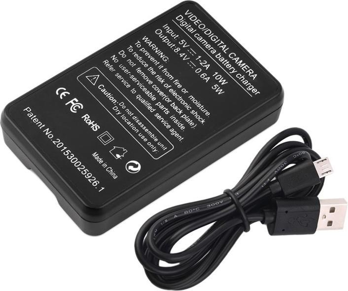 Actual product image Acconic Dual quick charger for Canon LP-E10 LPE10 incl. USB-C cable