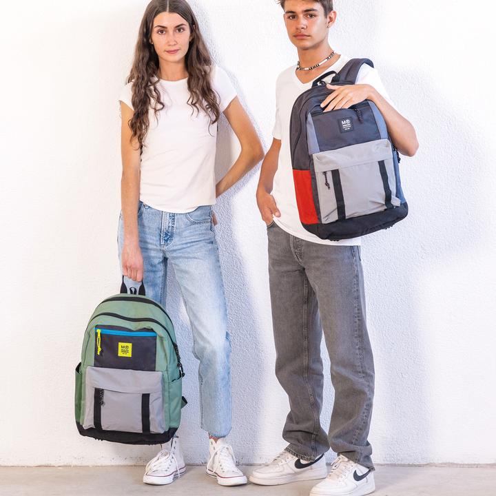Actual product image Miquelrius Rucksack Triple Amsterdam Recy 28l 3 Fächern blau (28 l)
