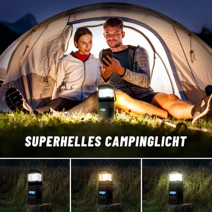 Produktbild Libovgogo Kurbelradio DF585D mit Bluetooth und Campinglampe (DAB+)