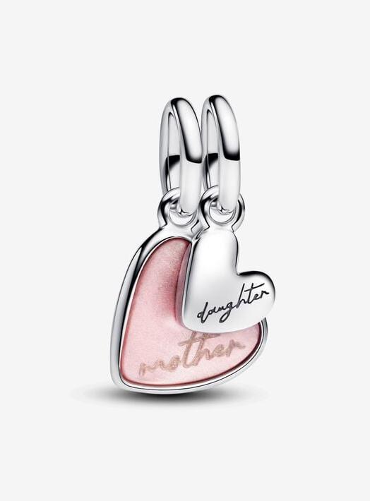 Immagine prodotto Pandora Teilbarer Mutter-Tochter-Anhänger Charm (Argento 925, Bioresina-madreperla artificiale)