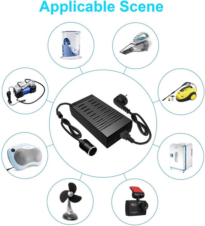 Produktbild Plozoe Spannungswandler 230 auf 12¼gleichrichter 230v auf 12v¼umwandler 230 auf 12 Volt