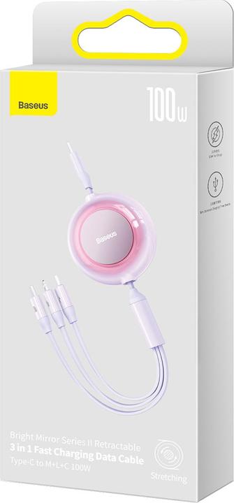 Produktbild Baseus USB Typ C – USB Typ C, Lightning, Micro USB B (1.10 m, USB 2.0, 100 W)