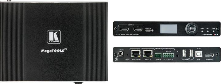 Produktbild Electronics KDS-SW3-EN7, 3840 x 2160 pixels, AV transmitter & receiver, Wired, 3D, Black