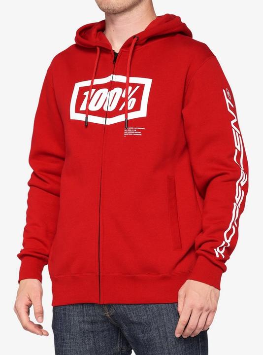 100% Syndicate Kapuzenpullover für Herren, Grösse L, Chili Pepper (L)