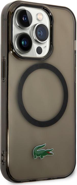 Immagine prodotto Lacoste LCHMP14XULOK Custodia rigida per iPhone 14 Pro Max 6,7" in pelle/nero Trasparente MagSafe (Apple iPhone 14 Pro Max)