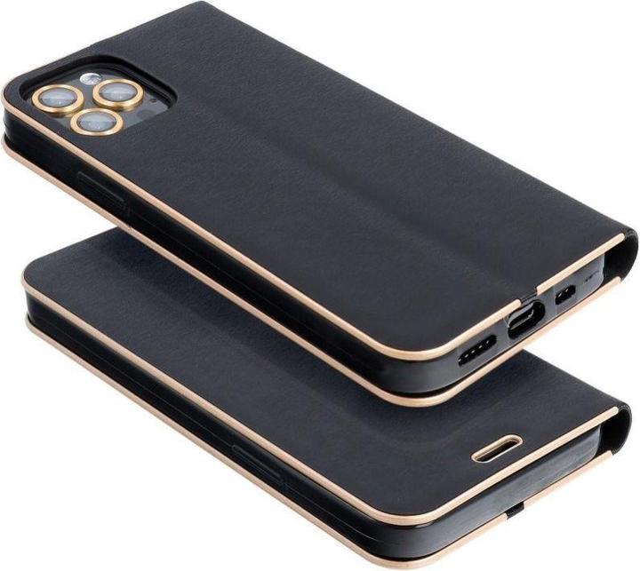 Produktbild Forcell Book case OEM LUNA Book Gold for APPLE IPHONE 7 / 8 / SE 2020 / SE 2022 black (Apple iPhone SE (3rd Gen), Apple iPhone SE (2nd Gen), Apple iPhone 7)