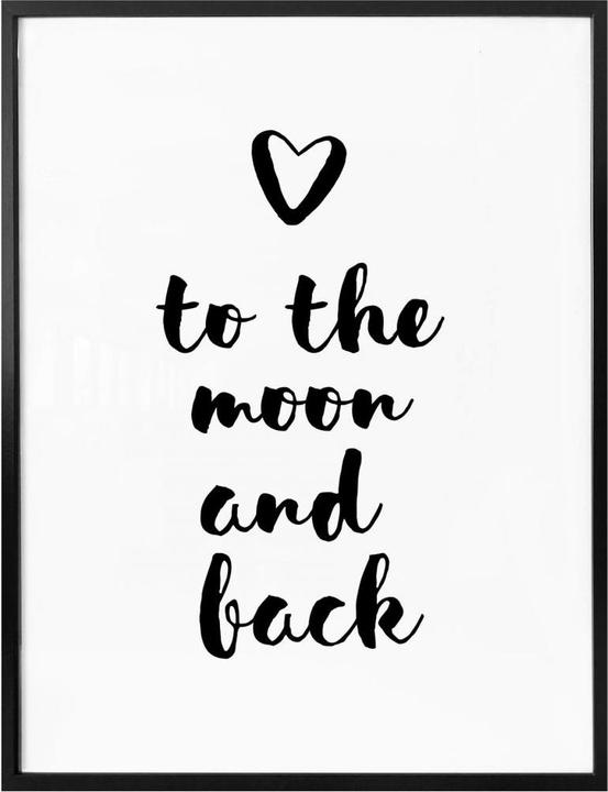 Produktbild Trenddeko Love to the moon and back (30 x 40 cm)