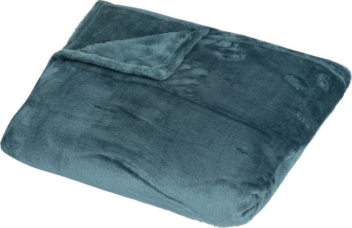 Actual product image Atmosphera Plaid range 150X200Cm Petrol Poly. 100% Recycled (150 x 200 cm)