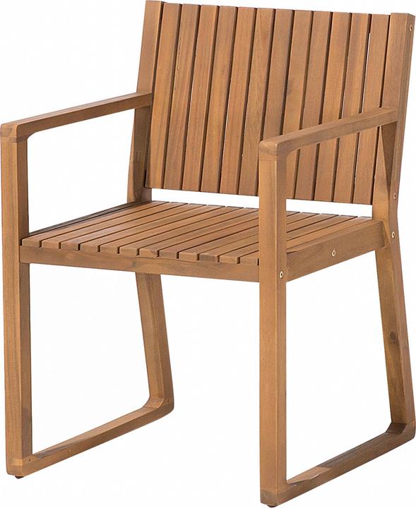 Actual product image Beliani Garden furniture set acacia wood light brown 6-seater 7-piece SASSARI (90 cm)