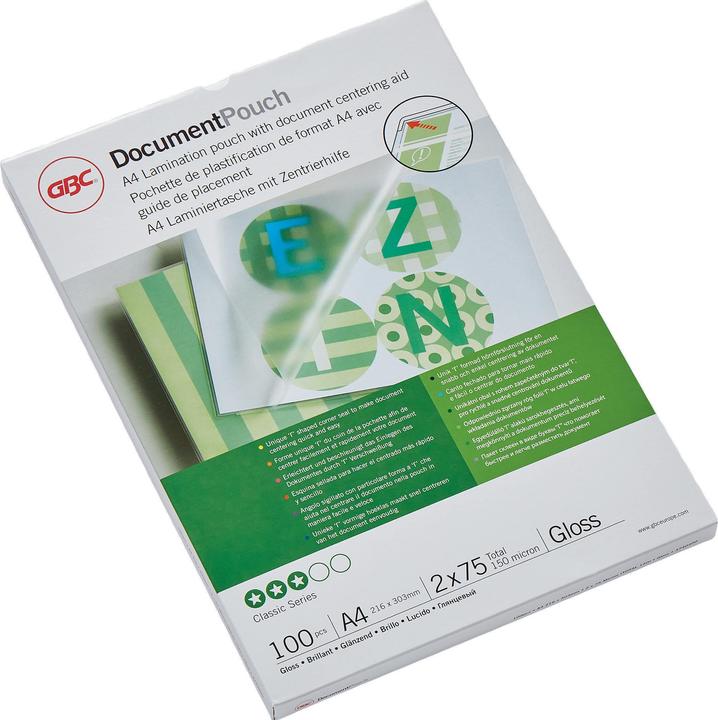 Produktbild GBC Laminierfolie (A4, 100 Stück, 75 µm)