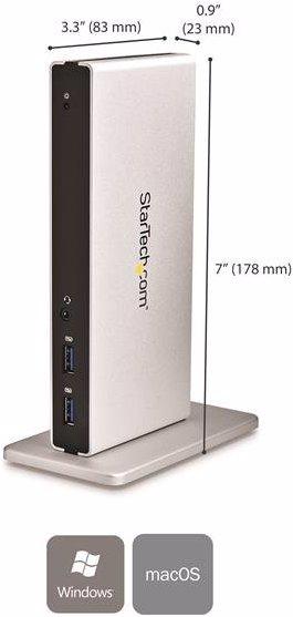 Actual product image StarTech USB 3.0 Laptop Docking Station (USB-B, 5 Ports)