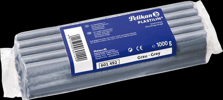 Actual product image Pelikan Plasticine quality plasticine, grey especially for model making (school and industry)