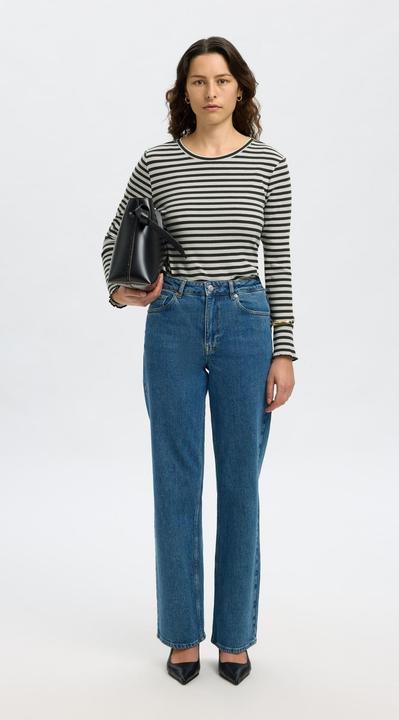 Produktbild Selected Femme Slfanna Ls Crew Neck Tee Str Noos (L)