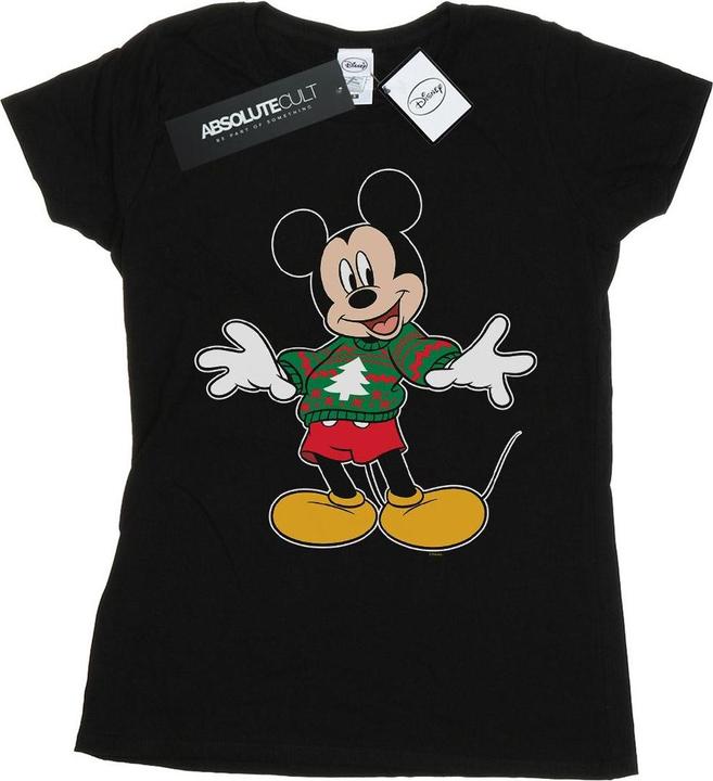 Disney Mickey Mouse Christmas Jumper Stroke TShirt (XXL)
