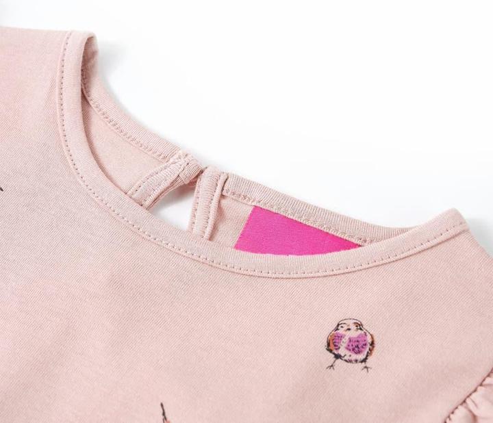 Produktbild VidaXL Kinder-Langarmshirt Rosa 128,Material: 100 % Baumwolle,Farbe (128)