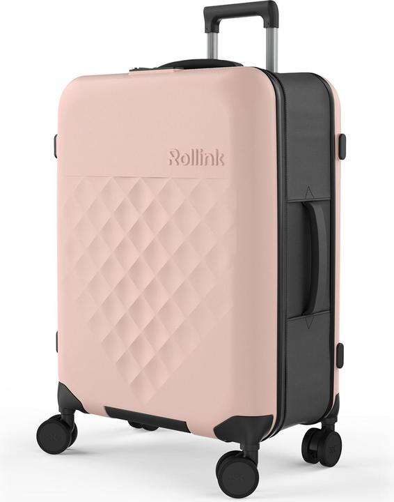 Actual product image Rollink Harde suitcase / Trolley / Travel case - Vega 360 - 65 cm - Rose (80 l, M (50 - 90l))