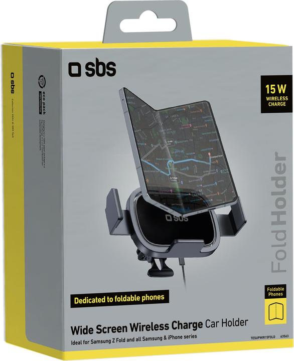 Produktbild SBS Autohalterung mit kabellosem Laden für Klapphandys