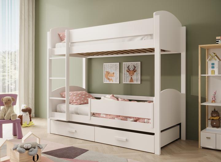 Actual product image ADRK Furniture Kinder-Etagenbett Jori mit Rausfallschutz 180x80 (180 x 80 cm)