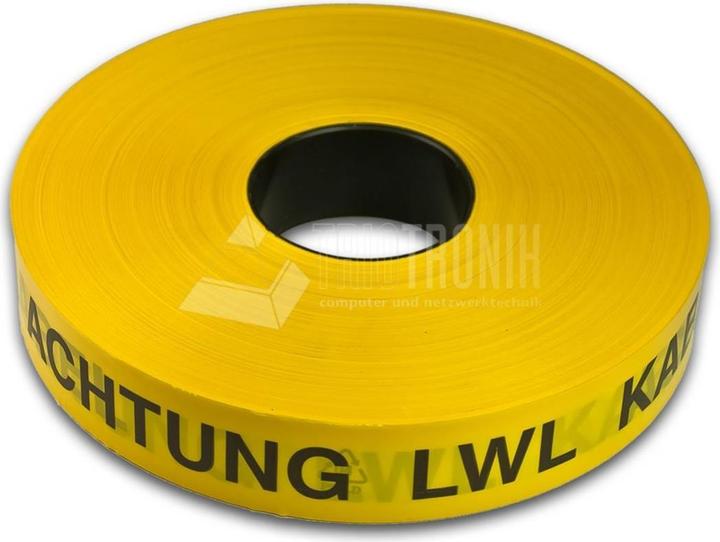 Produktbild Wirewin Trassen Kabelmarkierungs/Warnband, Gelb, 250m FTTx
