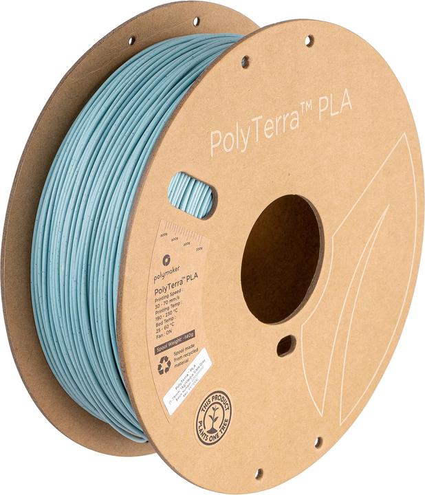 Image du produit Polymaker PolyTerra (PLA, 1.75 mm, 1000 g, Gris)