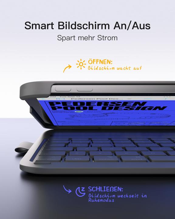 Immagine prodotto Inateck Keyboard iPad 2007 gray (BK2007 gray) (DE, 3)
