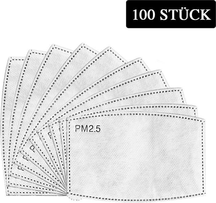 Produktbild Hermex PM2.5 Filter mit Aktivkohle für Gesichtsmaske Staubmasken 100 Stück (100 x)